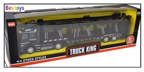 Diecast Model Truck + Trailer Car Transporter Car Carrier 1/ scale