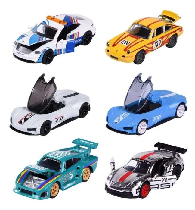 Majorette Diecast Model Car Porsche Series Porsche 911 Carrera RS 2.7 No 139 + Collector Tin 1/64