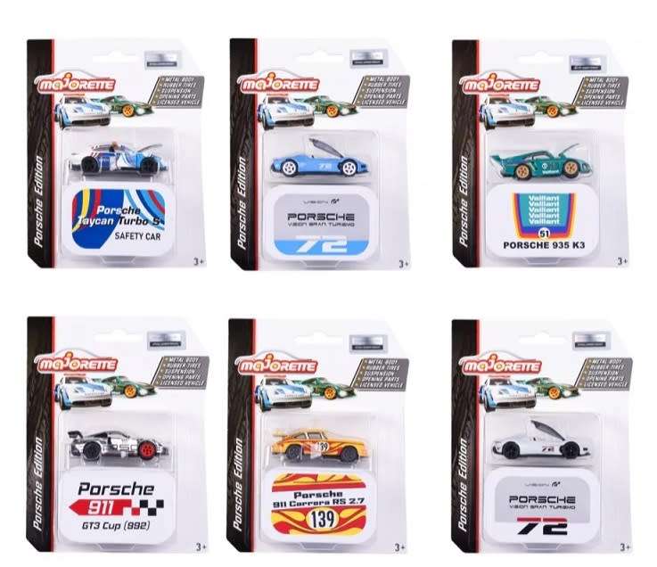 Majorette Diecast Model Car Porsche Series Porsche 911 Carrera RS 2.7 No 139 + Collector Tin 1/64