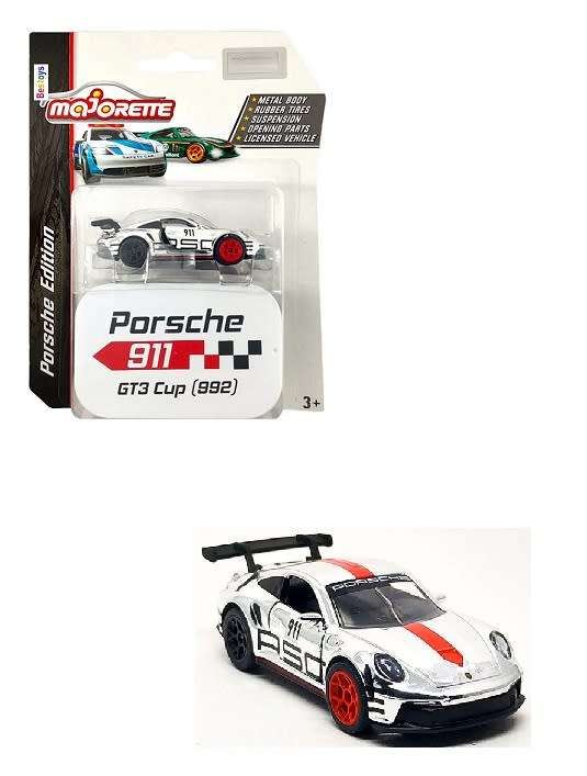 Majorette Porsche Series Porsche 911 GT 3 GT3 Cup 992 No 911 + Collector Tin