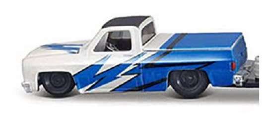 Maisto Model Car Design Series Team Hauler Chevy Chevrolet 1500 Pickup 1987 + Subaru BRZ 2019 + Trai