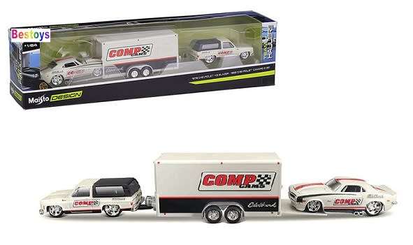 Maisto Model Car Design Series Team Hauler Chevy Chevrolet K 5 K5 1979 + Chevy Camaro Z 28 Z28 1968