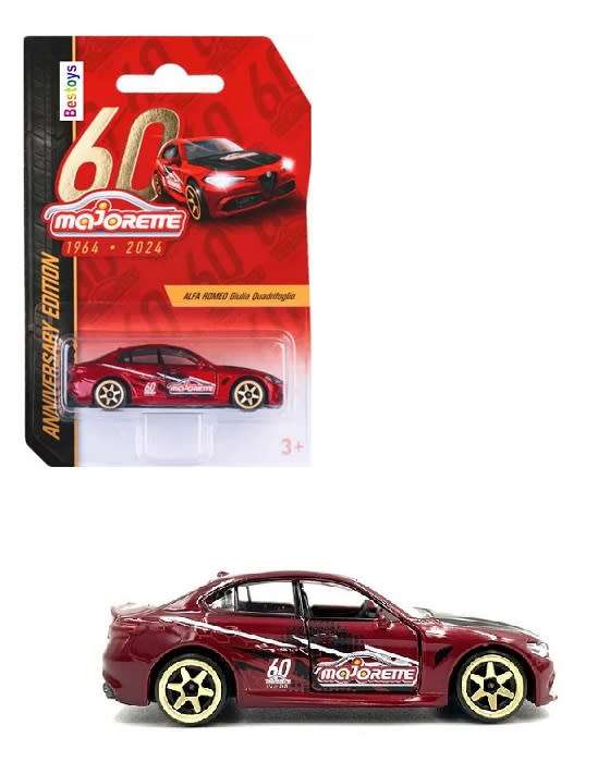 Majorette Diecast Model Car Anniversary Edition Alfa Romeo Giulia Quadrifoglia 1/64 scale