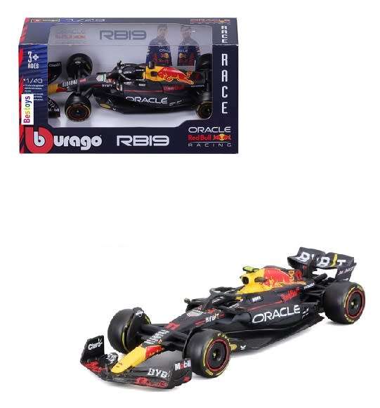 Burago Model Car 38082 Formula 1 F1  Red Bull RB19 No 11 Perez 2023 GP 1/43 scale