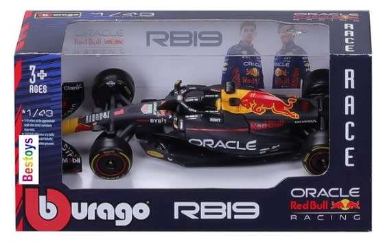 Burago Model Car 38082 Formula 1 F1  Red Bull RB19 No 11 Perez 2023 GP 1/43 scale
