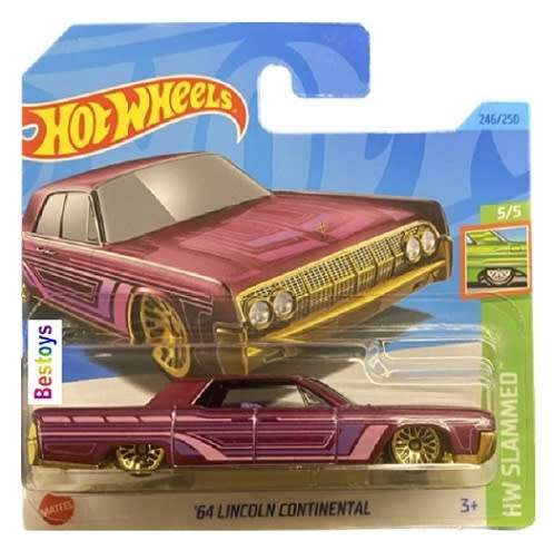 Hotwheels Hot Wheels Diecast Model Car 2023 246/250  Lincoln Continental 1964 Slammed 1/64 scale