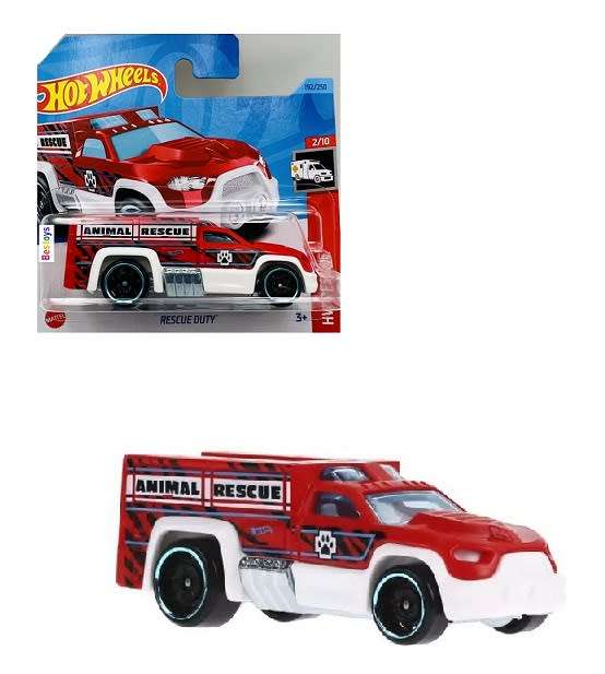 Hotwheels Hot Wheels Diecast Model Car 2023 192/250 Rescue Duty "Animal Rescue" Rescue