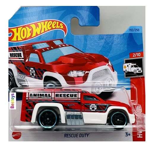 Hotwheels Hot Wheels Diecast Model Car 2023 192/250 Rescue Duty "Animal Rescue" Rescue