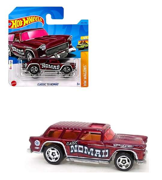 Hotwheels Hot Wheels Diecast Model Car 2023 243/250 Chevy Chevrolet Classic Nomad 1955 Wagons 1/64