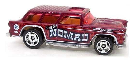 Hotwheels Hot Wheels Diecast Model Car 2023 243/250 Chevy Chevrolet Classic Nomad 1955 Wagons 1/64