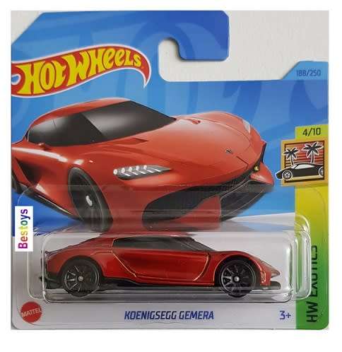 Hotwheels Hot Wheels Diecast Model Car 2023 188/250 Koenigsegg Gemera Exotics 1/64 scale