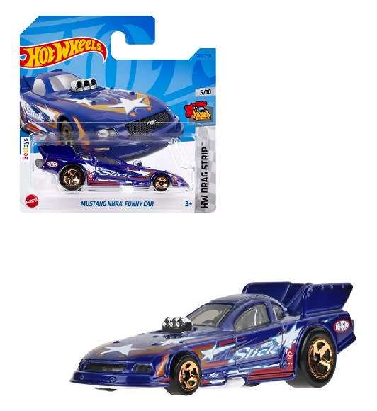 Hotwheels Hot Wheels Diecast Model Car 2023 140/250 Ford Mustang NHRA Funny Car Drag Strip 1/64 scal