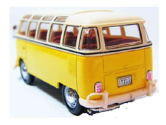 Cararama Hongwell Diecast Model Car VW Volkswagen Kombi Samba Bus 1/43 scale
