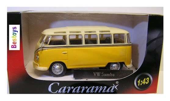 Cararama Hongwell Diecast Model Car VW Volkswagen Kombi Samba Bus 1/43 scale