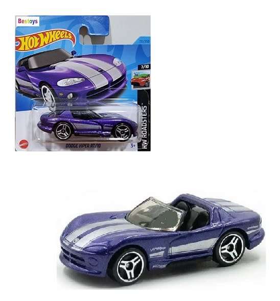 Hotwheels Hot Wheels Diecast Model Car 2023 131/250 Dodge Viper RT 10 RT10 Roadsters 1/64 scale