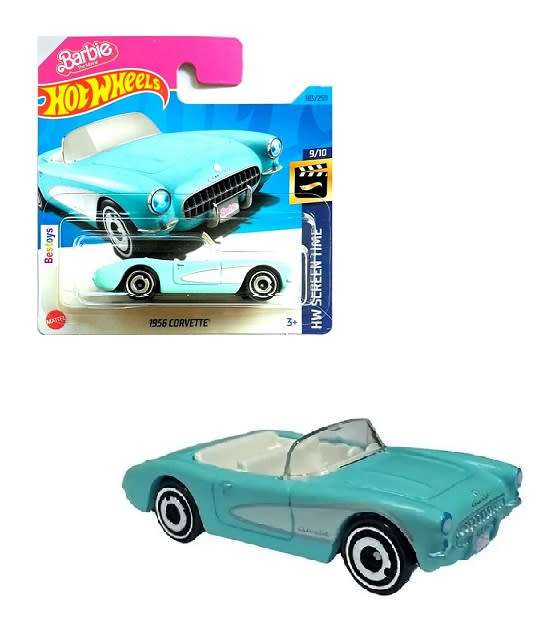 Hot Wheels 2023 183/250 Chevy Chevrolet Corvette 1956 Barbie Screen Time