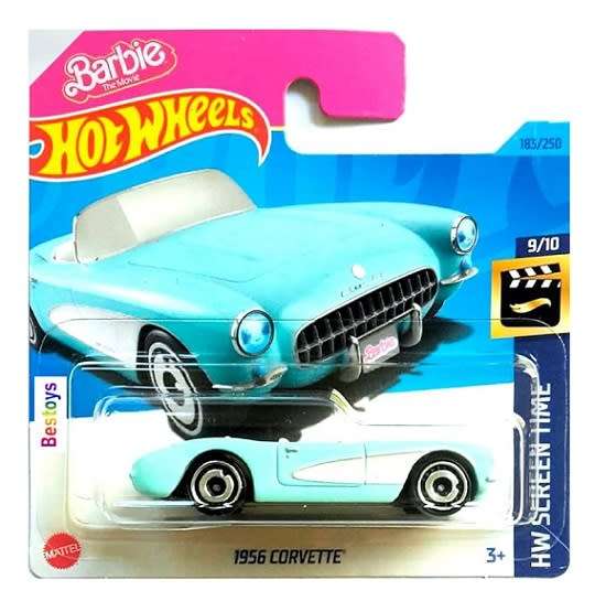 Hot Wheels 2023 183/250 Chevy Chevrolet Corvette 1956 Barbie Screen Time
