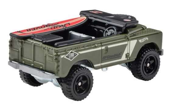 Hotwheels Hot Wheels Diecast Model Car 2023 242/250 Land Rover Series 2 + Surfboard Baja Blazers
