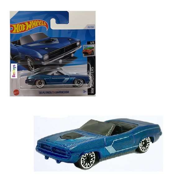 Hotwheels Hot Wheels Diecast Model Car 2024 20/250  Plymouth Barracuda 1970 Roadsters 1/64 scale