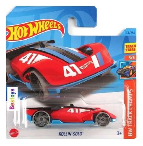Hotwheels Hot Wheels Diecast Model Car 2023 133/250 Rollin Solo No 41 Track Champs