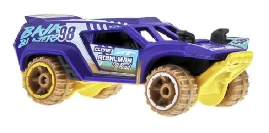 Hotwheels Hot Wheels Diecast Model Car 2023 182/250 Dune Crusher No 98 Baja Blazers 1/64 scale