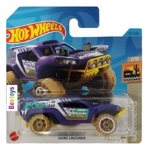 Hotwheels Hot Wheels Diecast Model Car 2023 182/250 Dune Crusher No 98 Baja Blazers 1/64 scale