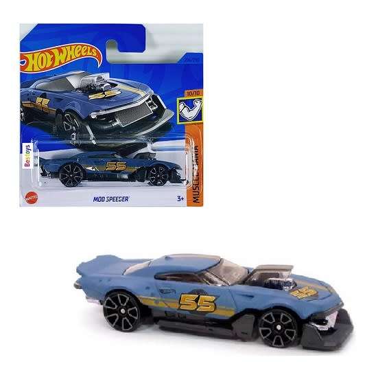 Hotwheels Hot Wheels Diecast Model Car 2023 206/250 Mod Speeder No 55 Muscle Mania 1/64 scale
