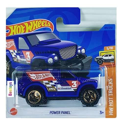 Hotwheels Hot Wheels Diecast Model Car 2023 189/250 Power Panel No 3 Hot Trucks