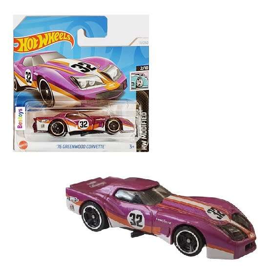 Hotwheels Hot Wheels Diecast Model Car 2024 11/250 Chevy Chevrolet Corvette Greenwood 1976 No 32 Mod