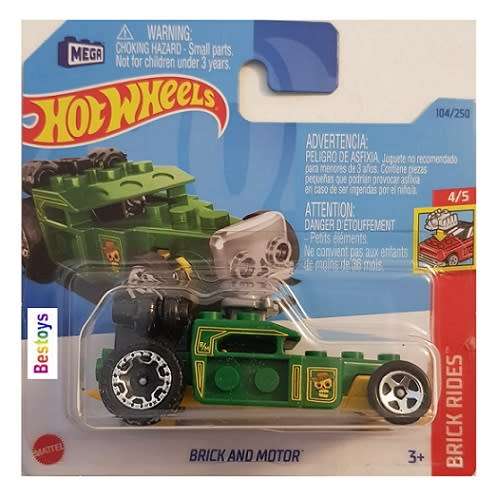 Hotwheels Hot Wheels Diecast Model Car 2023 104/250 Brick & Motor Brick Rides