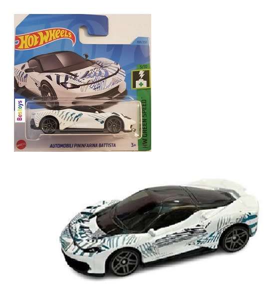 Hotwheels Hot Wheels Diecast Model Car 2023 108/250 Automobili Pininfarina Battista Green Speed 1/64
