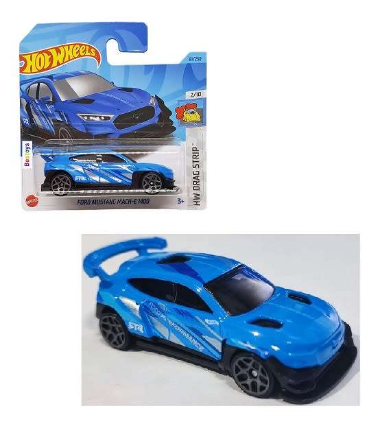 Hotwheels Hot Wheels Diecast Model Car 2023 81/250 Ford Mustang Mach E 1400 Drag Strip 1/64 scale