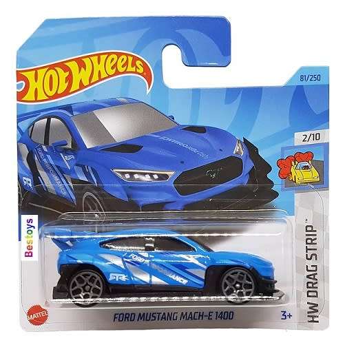 Hotwheels Hot Wheels Diecast Model Car 2023 81/250 Ford Mustang Mach E 1400 Drag Strip 1/64 scale
