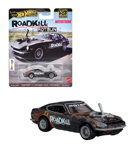 Hotwheels Hot Wheels Diecast Model Car Pop Culture Datsun 240 Z 240Z Custom 1971 `Rotsun` Roadkill