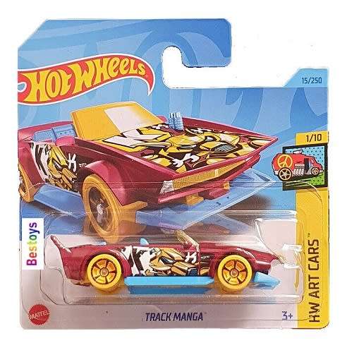 Hotwheels Hot Wheels Diecast Model Car 2023 15/250 Track Manga Art Cars 1/64 scale