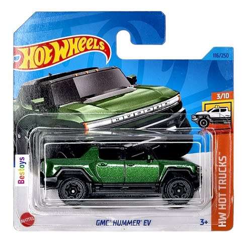 Hotwheels Hot Wheels Diecast Model Car 2023 116/250 GMC Hummer EV Hot Trucks 1/64 scale