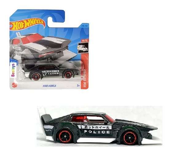 Hotwheels Hot Wheels Diecast Model Car 2023 248/250 Mad Manga Police Rescue 1/64 scale