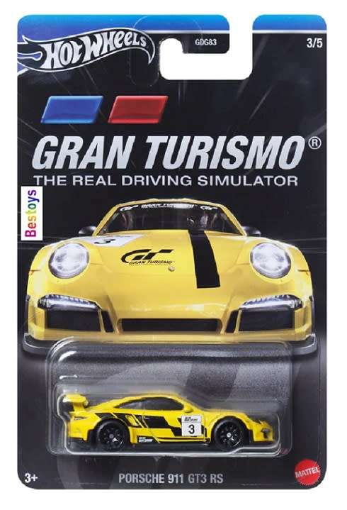 Hotwheels Hot Wheels Diecast Model Car Gran Turismo Porsche 911 GT 3 GT3 RS No 3 1/64 scale