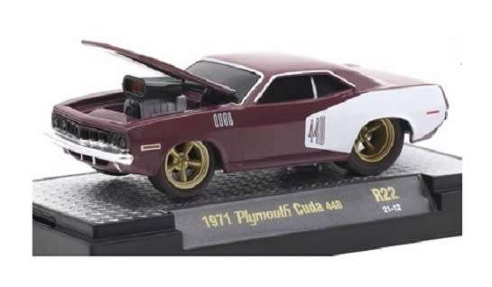 Castline M2 Diecast Model Car Ground Pounders Plymouth Cuda 440 1971 1/64 scale