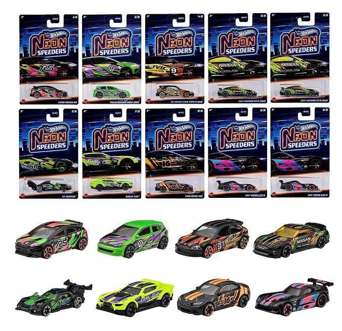 Hotwheels Hot Wheels Diecast Model Car Neon Speeders VW Volkswagen Golf Mk 7 1/64 scale