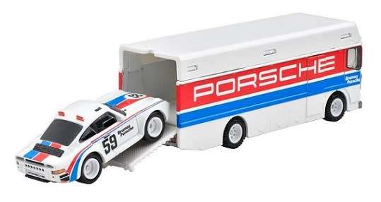Hot Wheels Hotwheels Car Culture Team Transport Porsche 959 1986 + Euro Hauler Truck