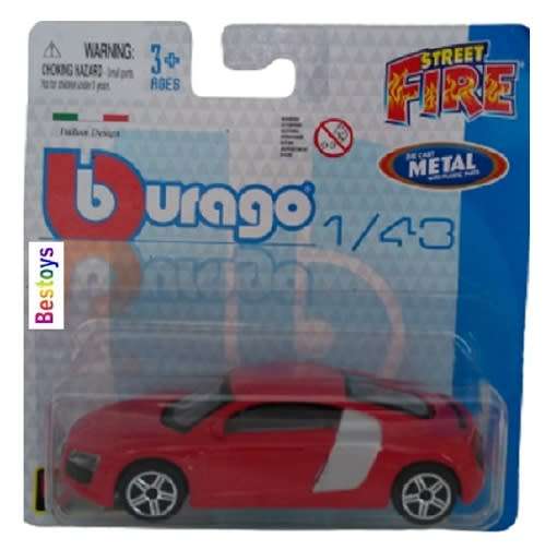 Burago Diecast Model Car Audi R 8 R8 1/43 scale