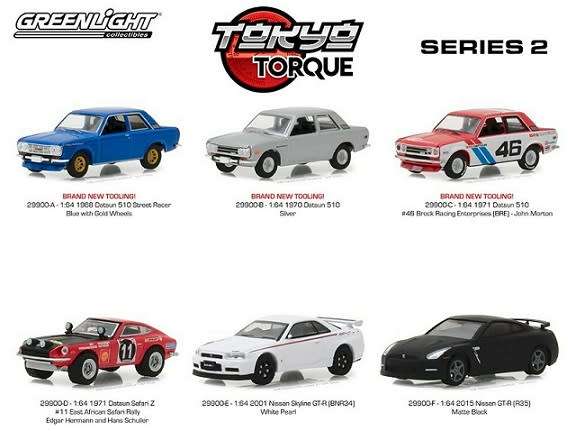 Greenlight Diecast Model Car Tokyo Torque Nissan GT-R GTR R35 2015 1/64 scale