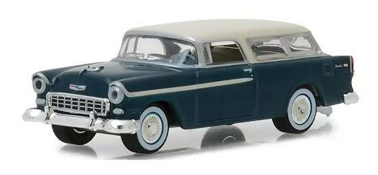 Greenlight Diecast Model Car Estate Wagons Chevy Chevrolet Nomad Stationwagon 1955 1/64 scale
