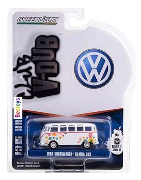 Greenlight VDub Series VW Volkswagen Kombi Samba Bus 1964 1/64 scale