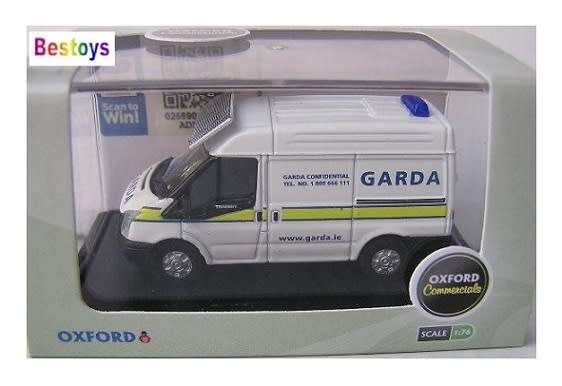 Oxford Diecast Model Car FT007 Ford Transit Van Police `Garda` OO 1/76 railway scale