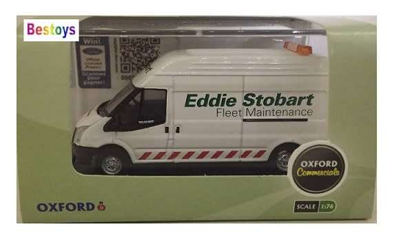 Oxford Diecast Model Car FT021 Ford Transit Van LWB High Roof Eddie Stobart Fleet Maintenance 1/76