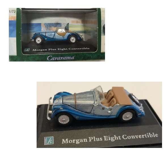 Cararama Hongwell Diecast Model Car Morgan Plus Eight Convertible 1/72 OO railway scale