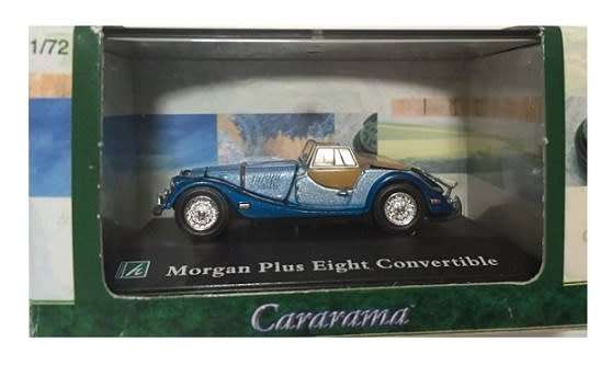 Cararama Hongwell Diecast Model Car Morgan Plus Eight Convertible 1/72 OO railway scale