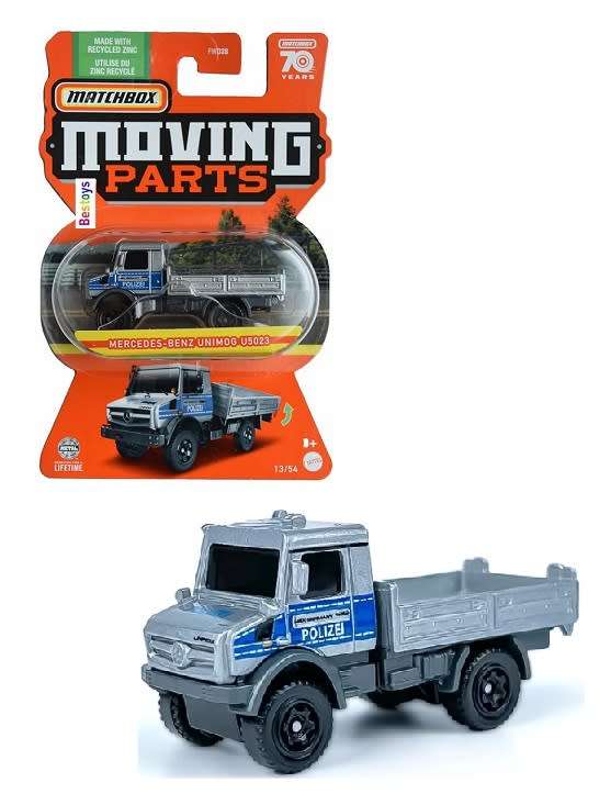 Matchbox Diecast Model Car Moving Parts Mercedes Benz Unimog U 5023 U5023 70th Anniversary 1/64 scal